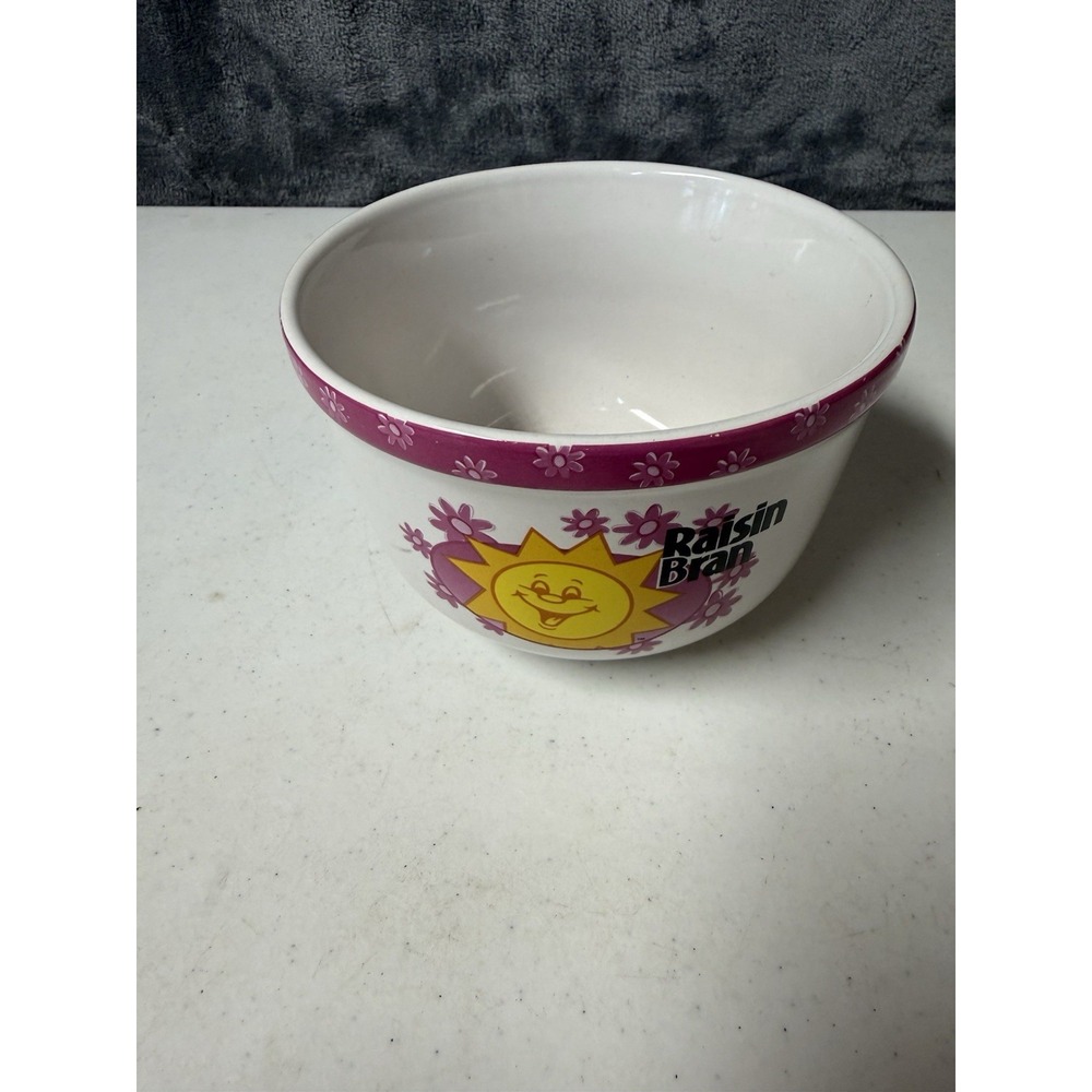 vintage 2004 Kellogg's Raisin Bran cereal bowl  Houston Harvest